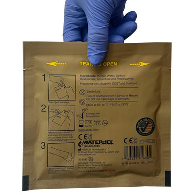 Water Jel Military Sterile Burn Dressing, HA - 4" x 16" (28 Dressings/Case) Water Jel Military Sterile Burn Dressing, HA - 4" x 16" (28 Dressings/Case)