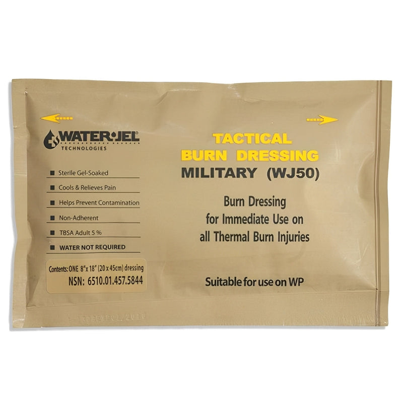 Water Jel Military Sterile Burn Dressing, HA - 8" x 18" (20 Dressings/Case) Water Jel Military Sterile Burn Dressing, HA - 8" x 18" (20 Dressings/Case)