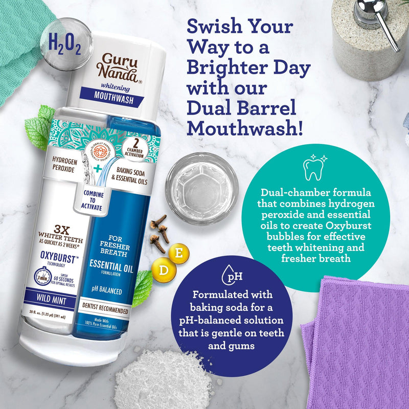 Whitening Wonder - Whitening Strips 7 day + Dual Barrel Oxyburst Mouthwash Whitening Wonder - Whitening Strips 7 day + Dual Barrel Oxyburst Mouthwash