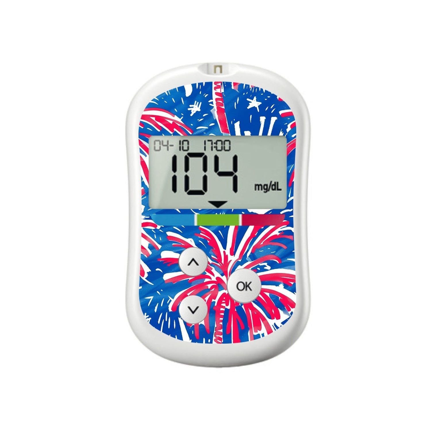 Watercolor Fireworks for OneTouch Verio Flex Glucometer Watercolor Fireworks for OneTouch Verio Flex Glucometer
