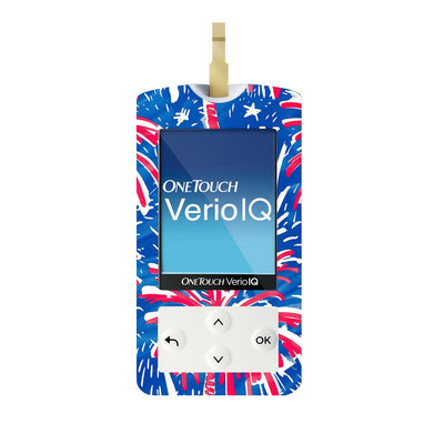 Watercolor Fireworks for OneTouch Verio IQ Glucometer Watercolor Fireworks for OneTouch Verio IQ Glucometer