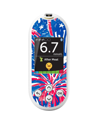 Watercolor Fireworks for OneTouch Verio Reflect Glucometer Watercolor Fireworks for OneTouch Verio Reflect Glucometer