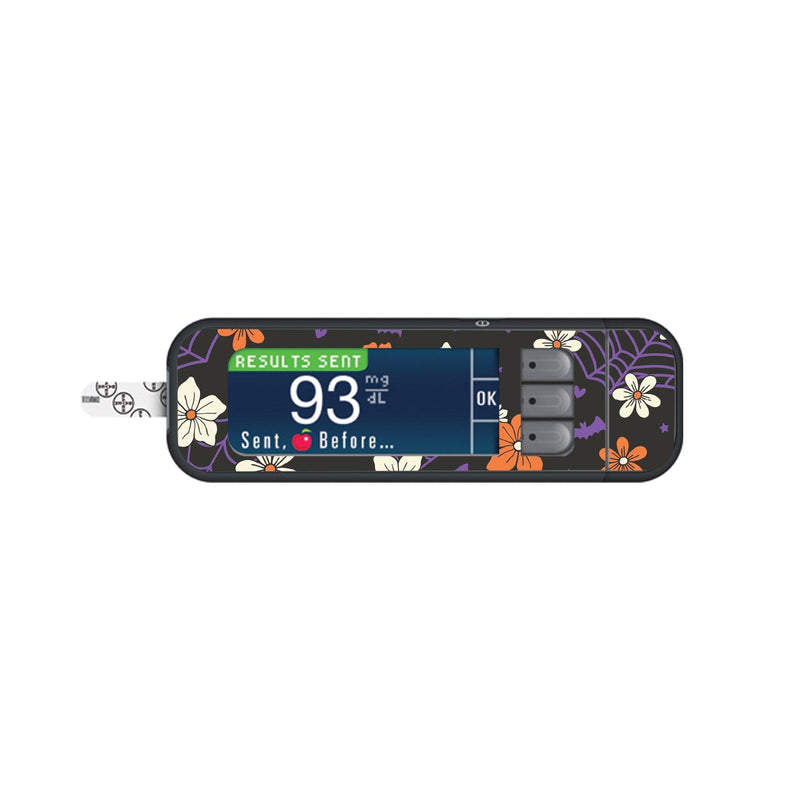Webbed Flowers Sticker for Bayer Contour Next Glucometer Webbed Flowers Sticker for Bayer Contour Next Glucometer