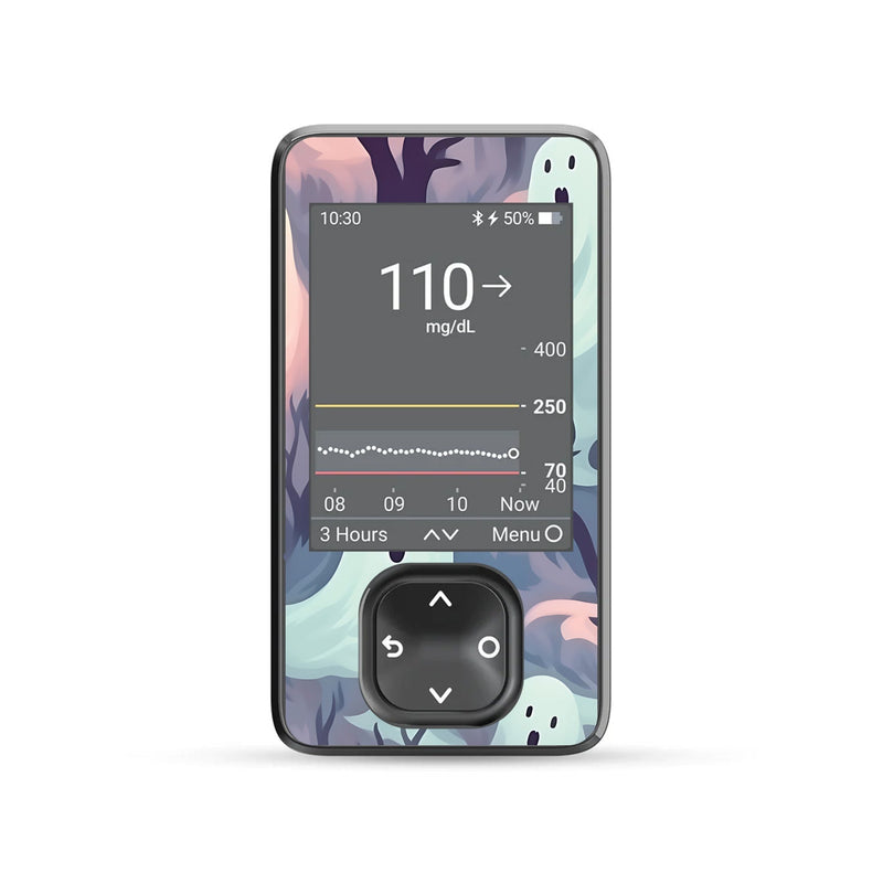 Wispy Ghosts DEXCOM G7 and Stelo and G6 Touchscreen Receiver Sticker Wispy Ghosts DEXCOM G7 and Stelo and G6 Touchscreen Receiver Sticker
