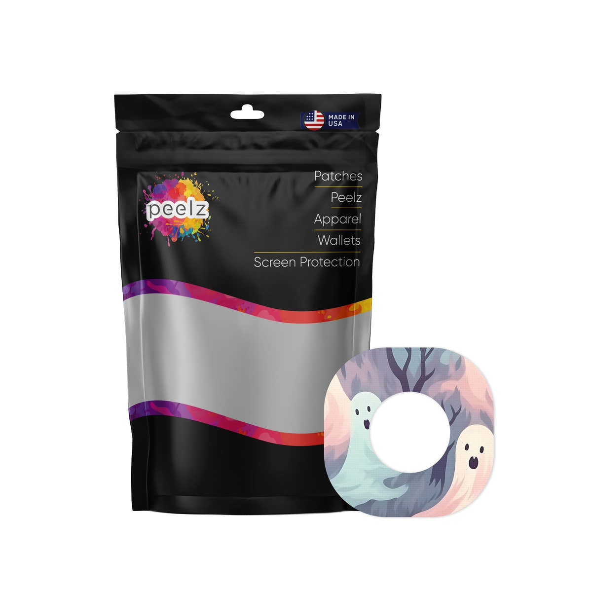 Wispy Ghosts Dexcom G7 and Stelo Patch Tape - Pump Peelz Wispy Ghosts Dexcom G7 and Stelo Patch Tape - Pump Peelz