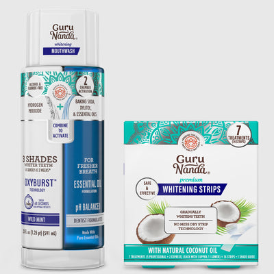 Whitening Wonder - Whitening Strips 7 day + Dual Barrel Oxyburst Mouthwash Whitening Wonder - Whitening Strips 7 day + Dual Barrel Oxyburst Mouthwash