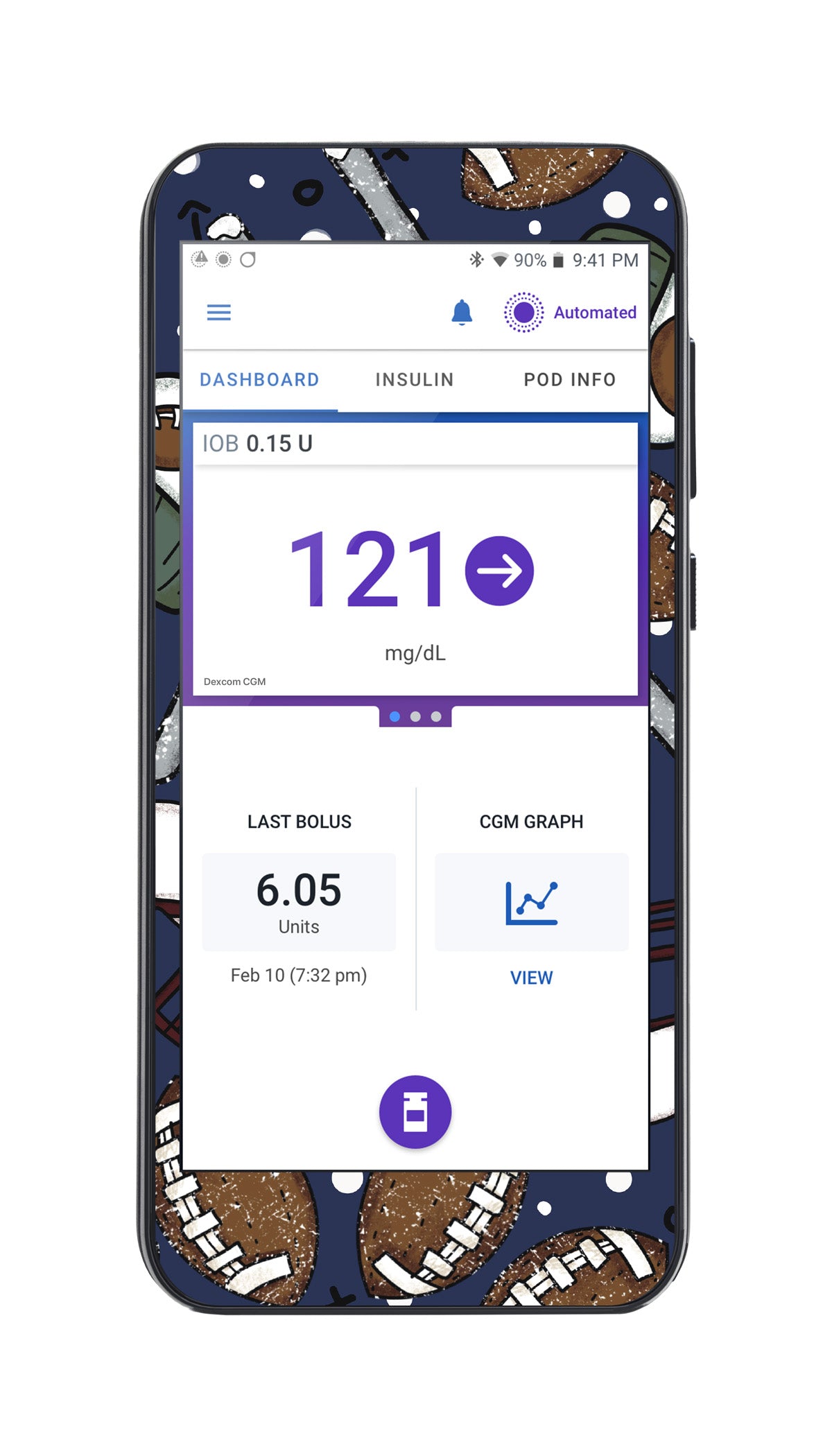 Winter Football Sticker for Omnipod® 5 Controller – Pump Peelz Winter Football Sticker for Omnipod® 5 Controller – Pump Peelz