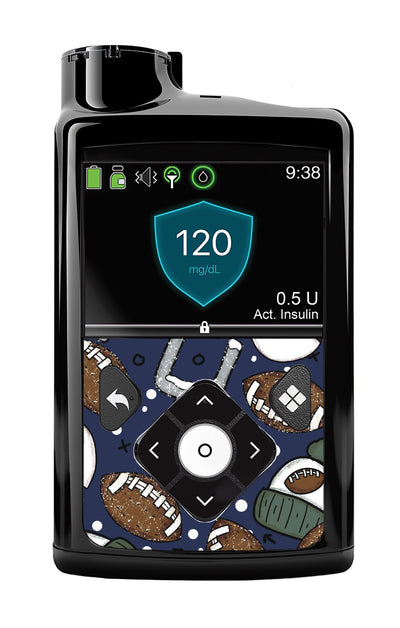 Winter Football Sticker for Medtronic MiniMed 770G & 780G Winter Football Sticker for Medtronic MiniMed 770G & 780G
