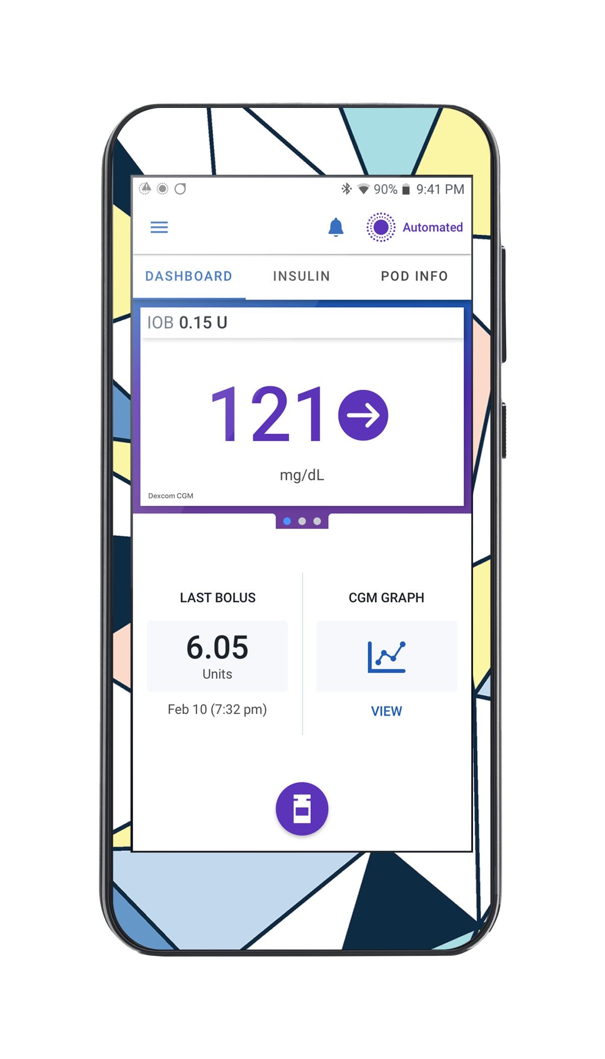 Winter Geometric Sticker for Omnipod® 5 Controller – Pump Peelz Winter Geometric Sticker for Omnipod® 5 Controller – Pump Peelz