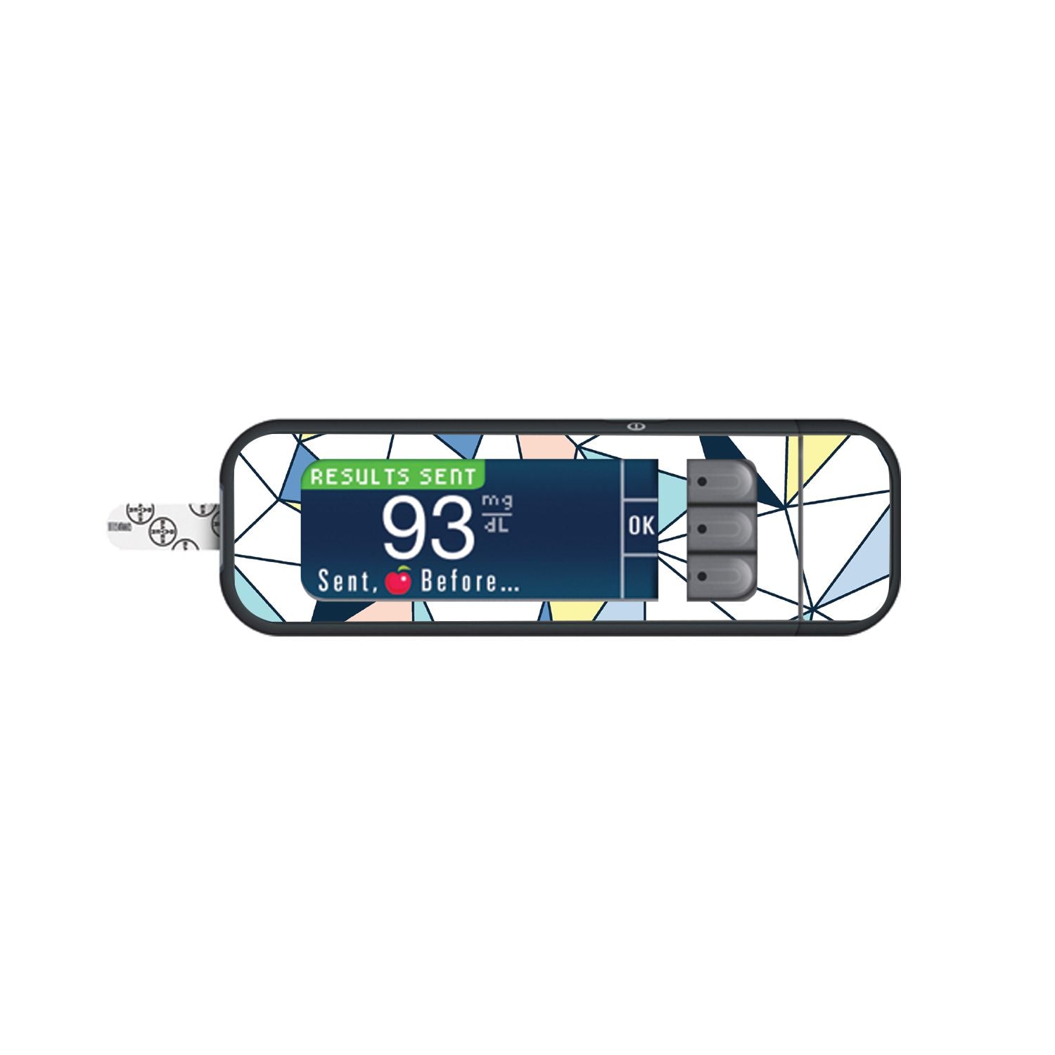 Winter Geometric Sticker for Bayer Contour Next Glucometer Winter Geometric Sticker for Bayer Contour Next Glucometer