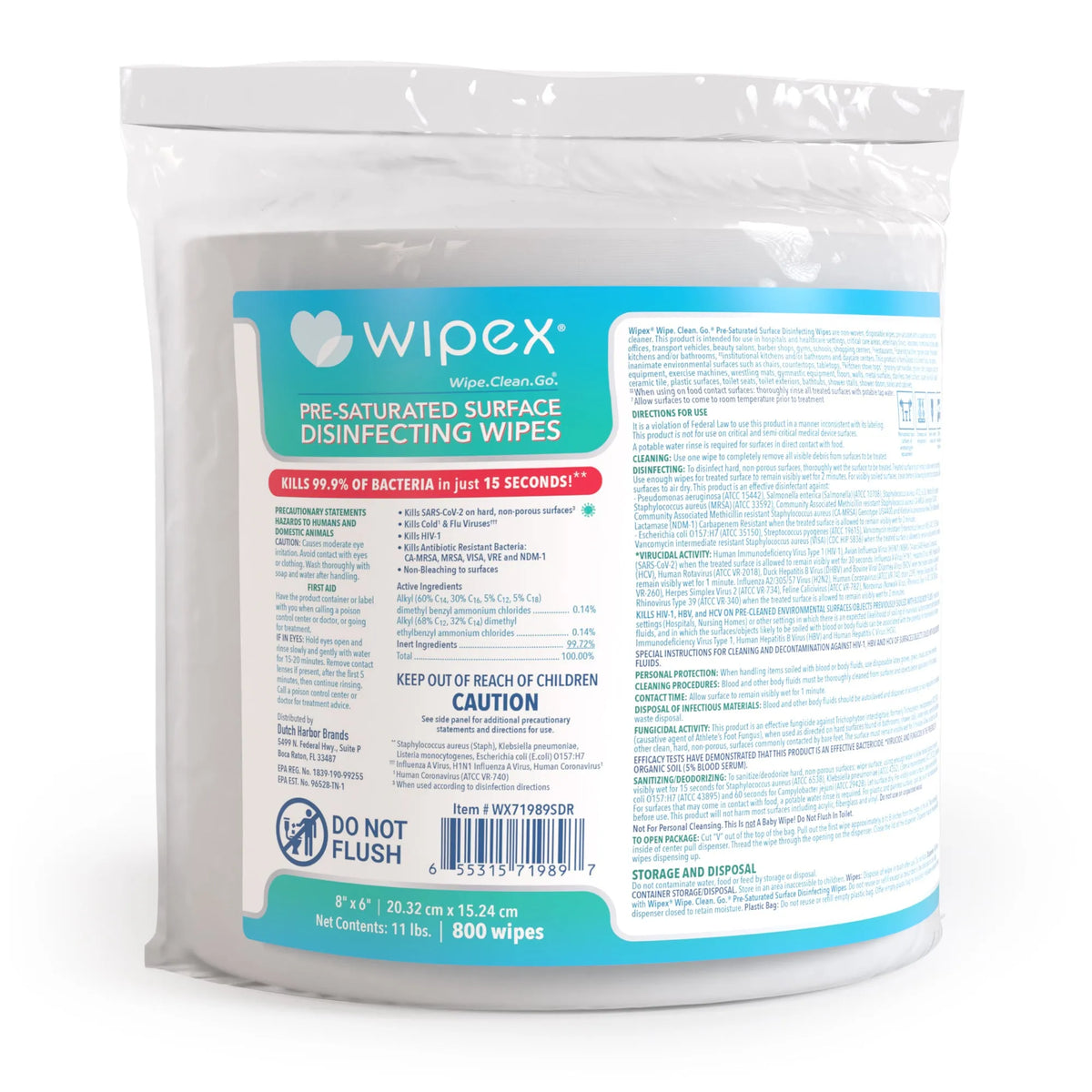 Wipex® EPA-Registered Disinfecting Wipes Roll 800-count Wipex® EPA-Registered Disinfecting Wipes Roll 800-count