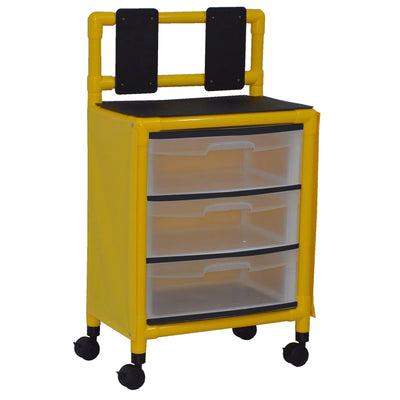 MJM International Y3U3D-ISO Yellow universal isolation cart with 3 slide out drawers, top writing shelf and mounted platform for glove box,internal drawer size: 19.125" W x 14" D x 6.5" H MJM International Y3U3D-ISO Yellow universal isolation cart with 3 slide out drawers, top writing shelf and mounted platform for glove box,internal drawer size: 19.125" W x 14" D x 6.5" H