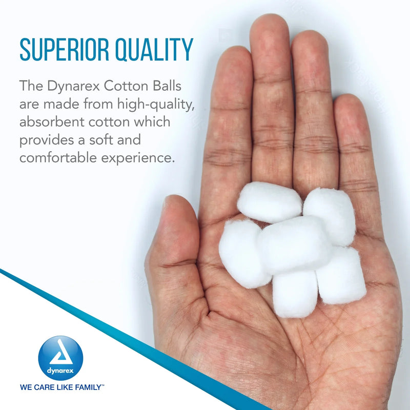 Dynarex Cotton Ball, Large, 1000ea/bg, 2bgs/cs (2000 Count) Dynarex Cotton Ball, Large, 1000ea/bg, 2bgs/cs (2000 Count)