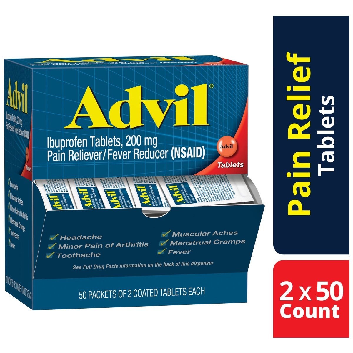 Advil Ibuprofen Pain Relief Tablet - 770833_BX - 1 Advil Ibuprofen Pain Relief Tablet - 770833_BX - 2