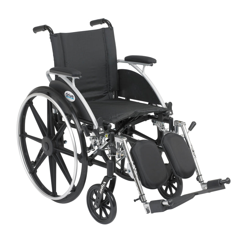 Viper Wheelchair with Flip Back Removable Arms, Desk Arms, Elevating Leg Rests, 14" Seat Viper Wheelchair with Flip Back Removable Arms, Desk Arms, Elevating Leg Rests, 14" Seat