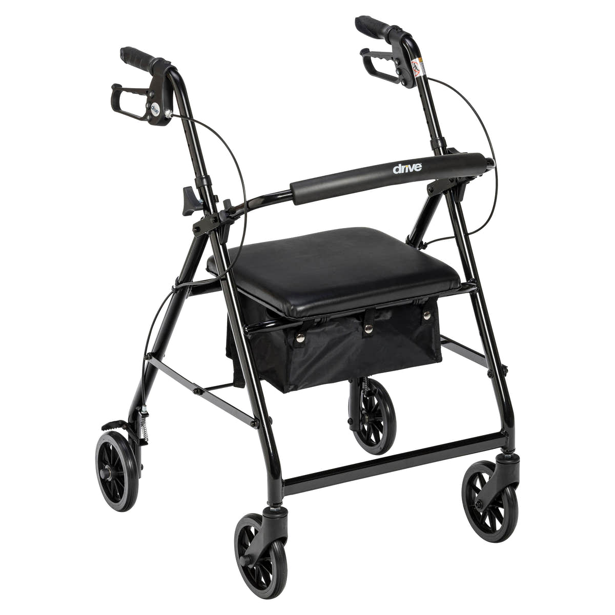 Rollator Rolling Walker with 6" Wheels, Fold Up Removable Back Support and Padded Seat Rollator Rolling Walker with 6" Wheels, Fold Up Removable Back Support and Padded Seat