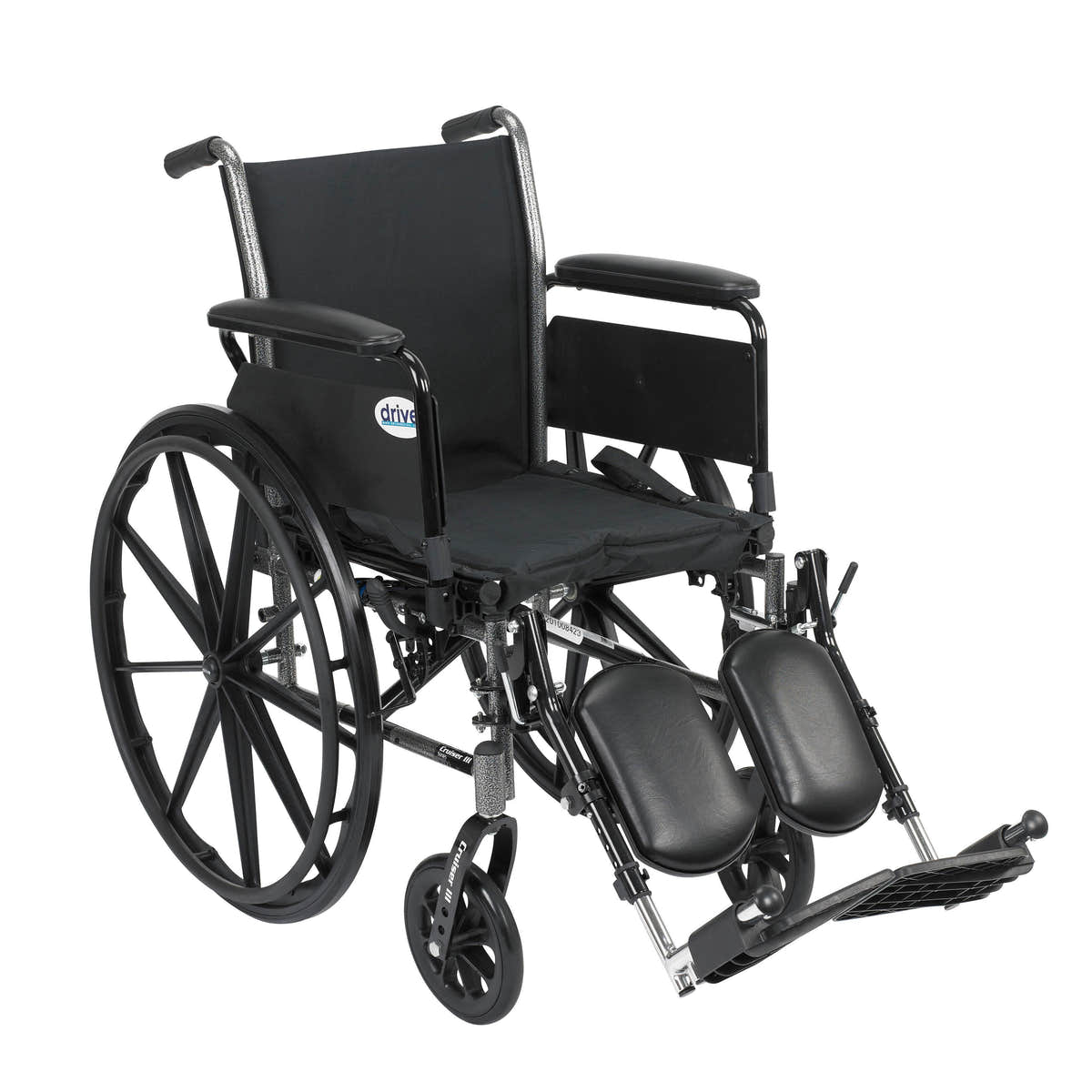 Cruiser III Light Weight Wheelchair with Flip Back Removable Arms, Full Arms, Elevating Leg Rests, 20" Seat Cruiser III Light Weight Wheelchair with Flip Back Removable Arms, Full Arms, Elevating Leg Rests, 20" Seat
