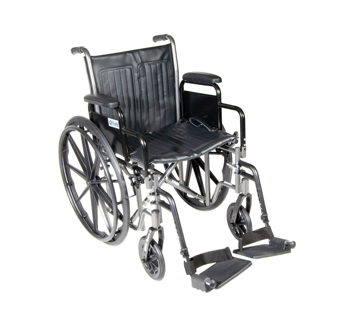 Silver Sport 2 Wheelchair, Detachable Desk Arms, Swing away Footrests, 18" Seat Silver Sport 2 Wheelchair, Detachable Desk Arms, Swing away Footrests, 18" Seat
