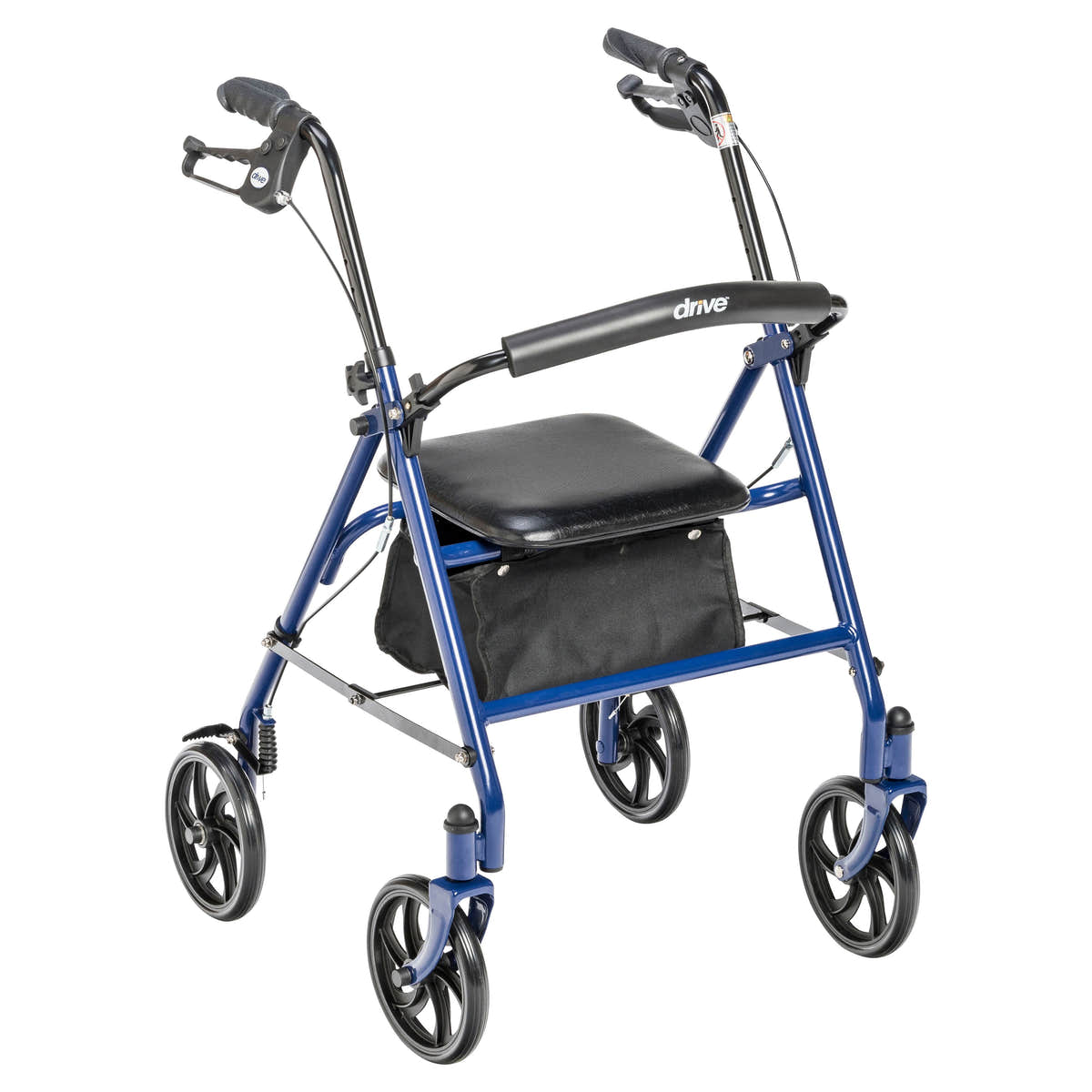 Four Wheel Rollator Rolling Walker with Fold Up Removable Back Support, Blue Four Wheel Rollator Rolling Walker with Fold Up Removable Back Support, Blue