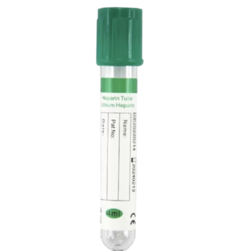 Heparin Tube Lithium Green Top 13x75mm, 4ml, PET Heparin Tube Lithium Green Top 13x75mm, 4ml, PET