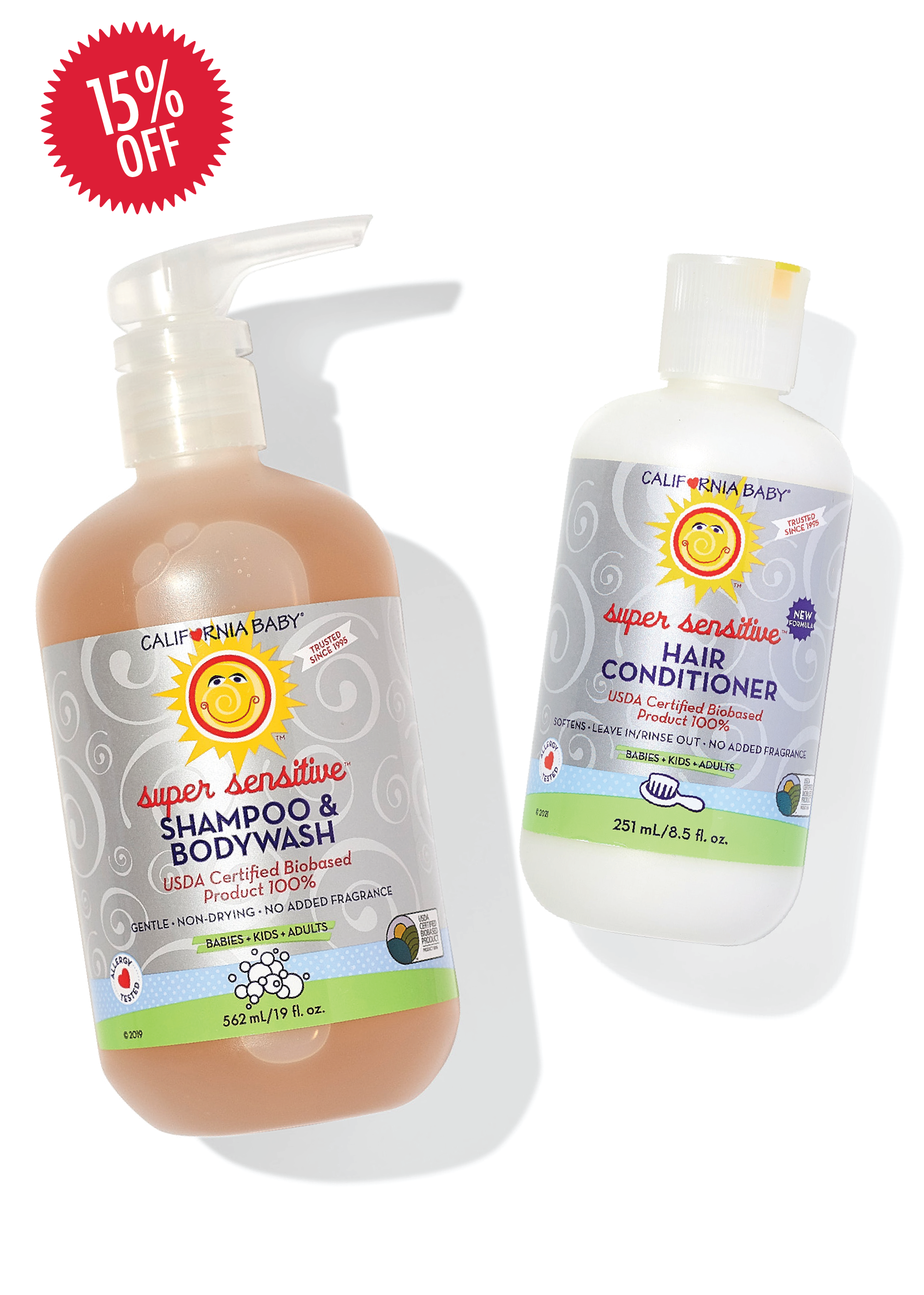 (No Fragrance) Super Sensitive™ Shampoo + Conditioner Bundle (No Fragrance) Super Sensitive™ Shampoo + Conditioner Bundle