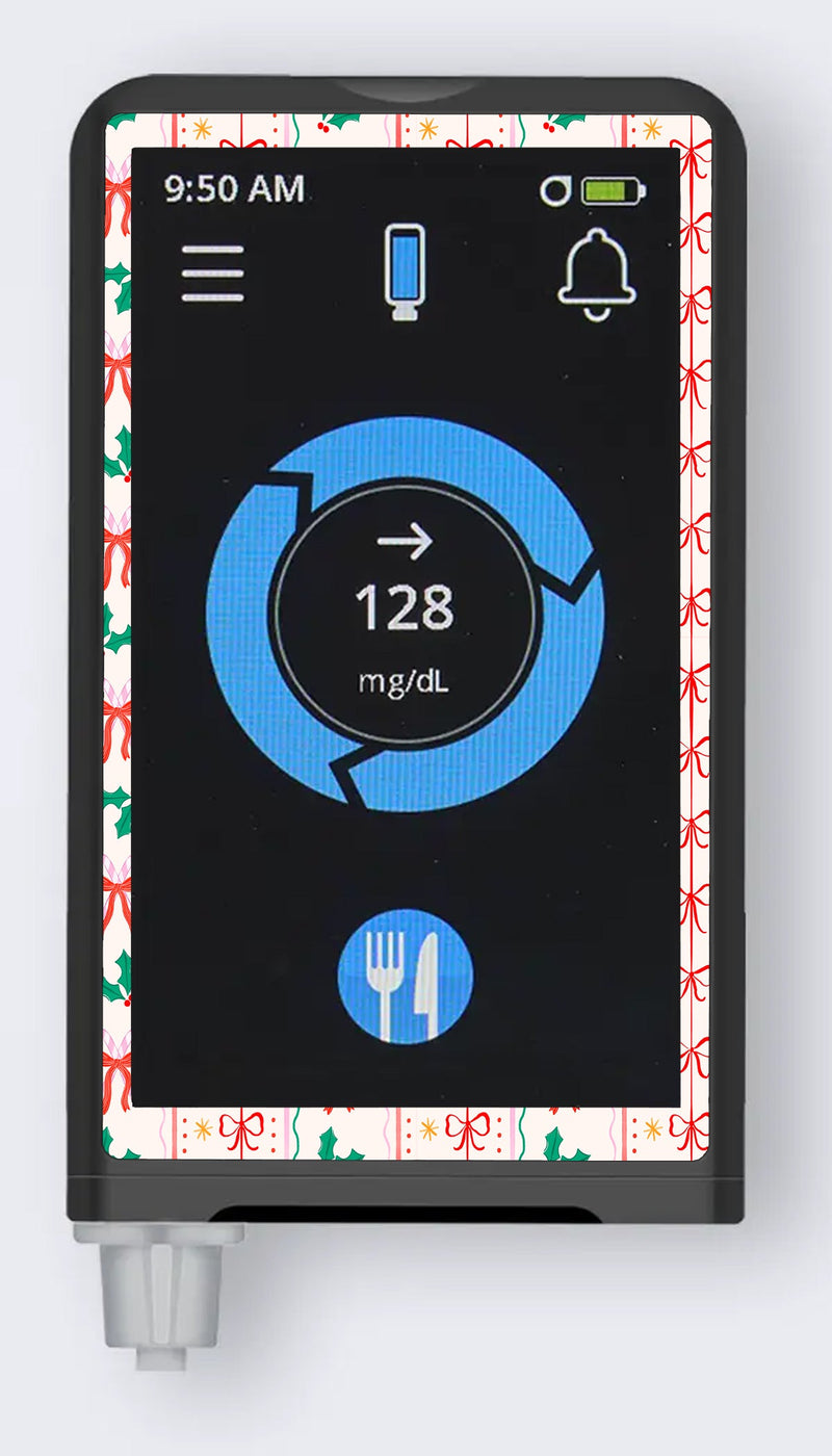 Holly Jolly Ribbon Sticker for the Beta Bionics iLet – Pump Peelz Holly Jolly Ribbon Sticker for the Beta Bionics iLet – Pump Peelz