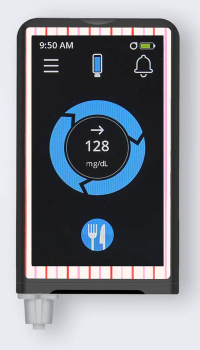 Peppermint Stripes Sticker for the Beta Bionics iLet – Pump Peelz Peppermint Stripes Sticker for the Beta Bionics iLet – Pump Peelz