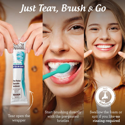 Ready-to-Go Butter on Gums Pre-Pasted Toothbrushes Ready-to-Go Butter on Gums Pre-Pasted Toothbrushes