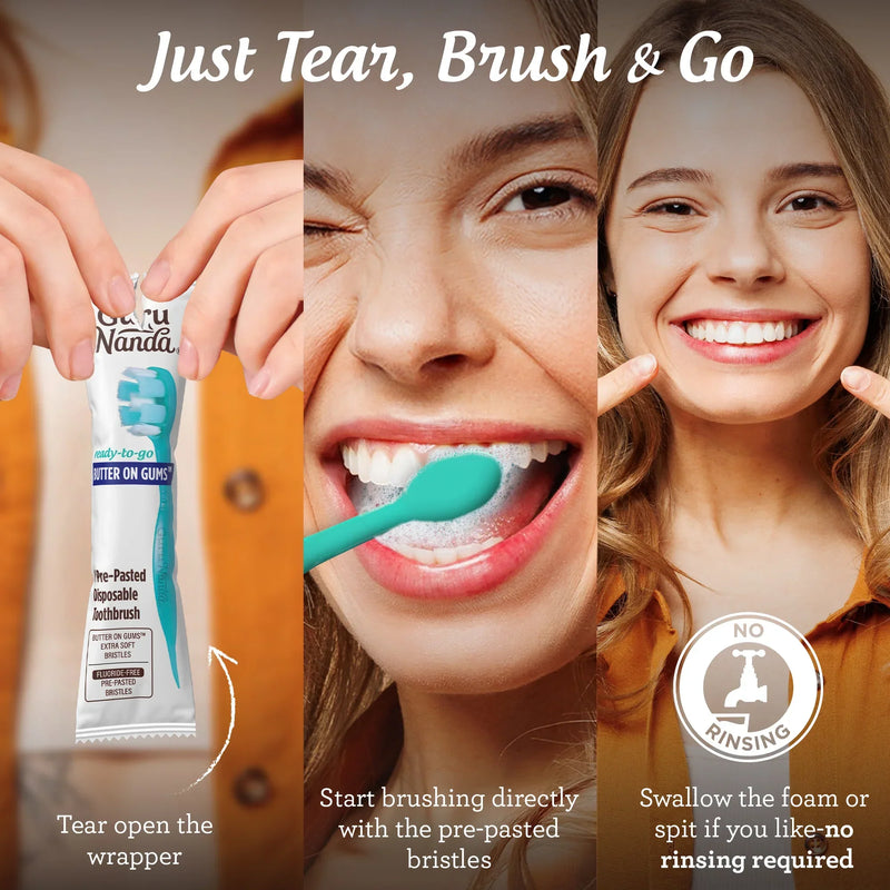 Ready-to-Go Butter on Gums Pre-Pasted Toothbrushes Ready-to-Go Butter on Gums Pre-Pasted Toothbrushes