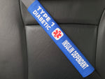 Type 1 Diabetic / Insulin Dependent Medical Alert Seat Belt Cover Type 1 Diabetic / Insulin Dependent Medical Alert Seat Belt Cover