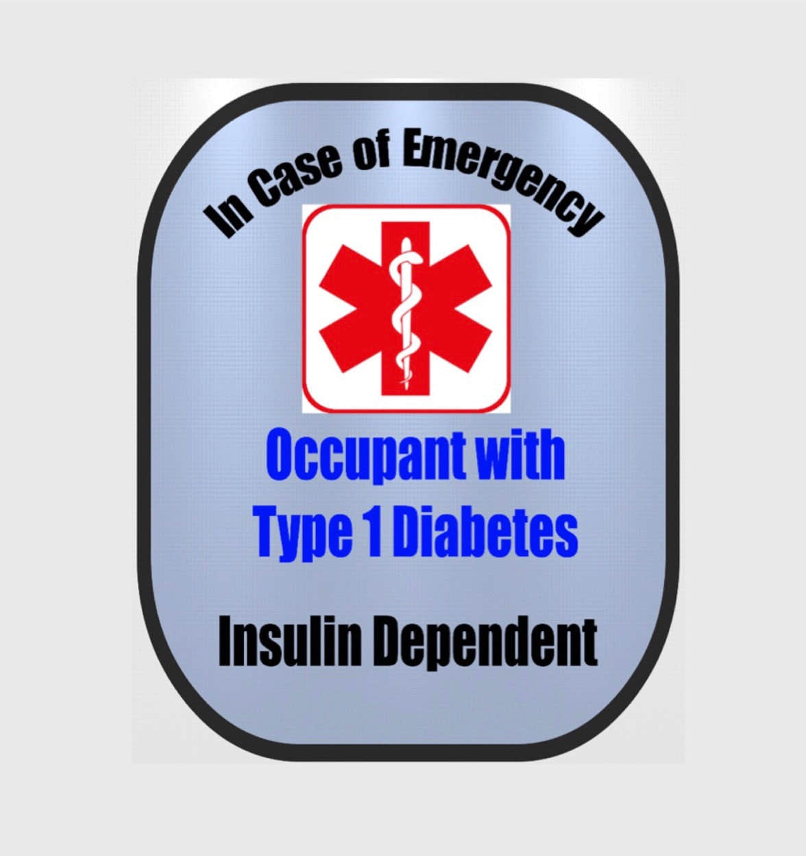 Type 1 Diabetic Backpack Strap - Car Seat Strap Cover - Window Decal Set Type 1 Diabetic Backpack Strap - Car Seat Strap Cover - Window Decal Set