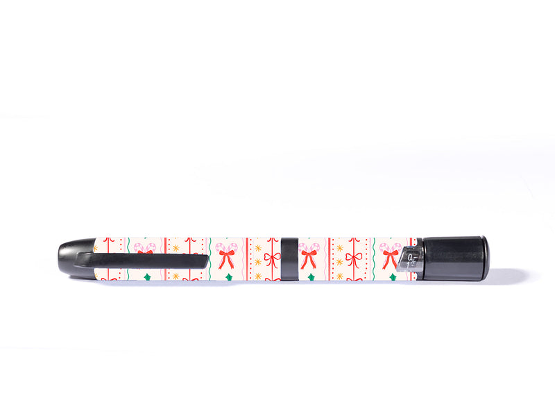 Holly Jolly Ribbon InPen - Smart Insulin Pen Sticker - Pump Peelz Holly Jolly Ribbon InPen - Smart Insulin Pen Sticker - Pump Peelz