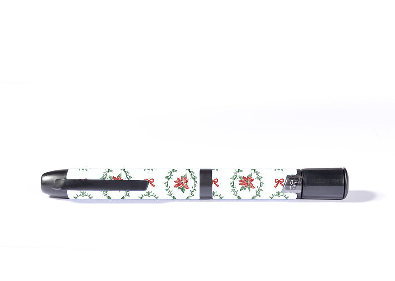 Poinsettia Parade InPen - Smart Insulin Pen Sticker - Pump Peelz Poinsettia Parade InPen - Smart Insulin Pen Sticker - Pump Peelz
