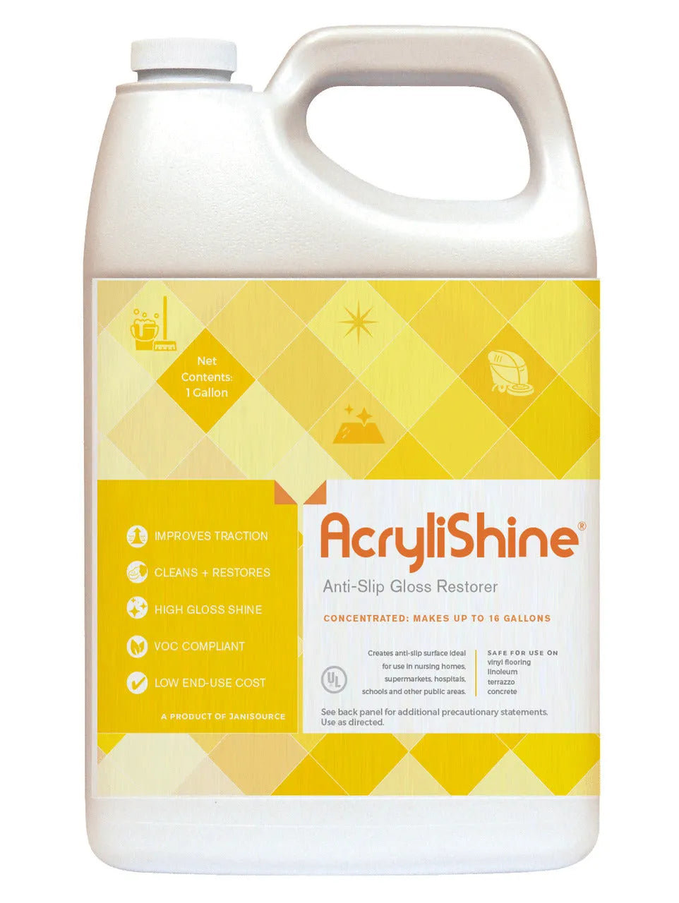 AcryliShine Concentrated UHS Floor Cleaner & Restorer, 1 Gallon AcryliShine Concentrated UHS Floor Cleaner & Restorer, 1 Gallon