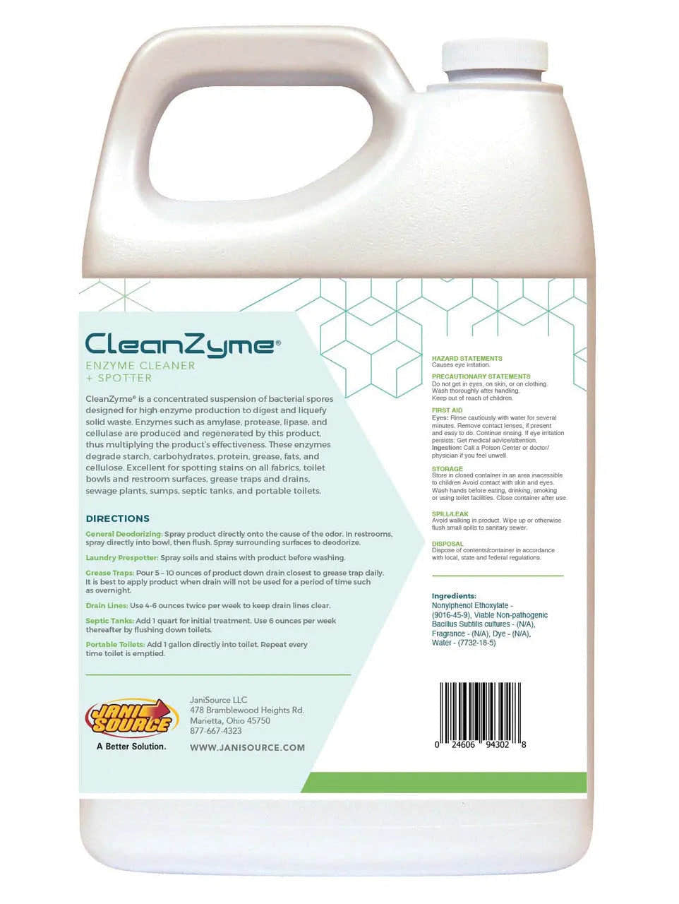 CleanZyme - Enzyme Cleaner, Pet Odor & Urine Remover, Gallon CleanZyme - Enzyme Cleaner, Pet Odor & Urine Remover, Gallon