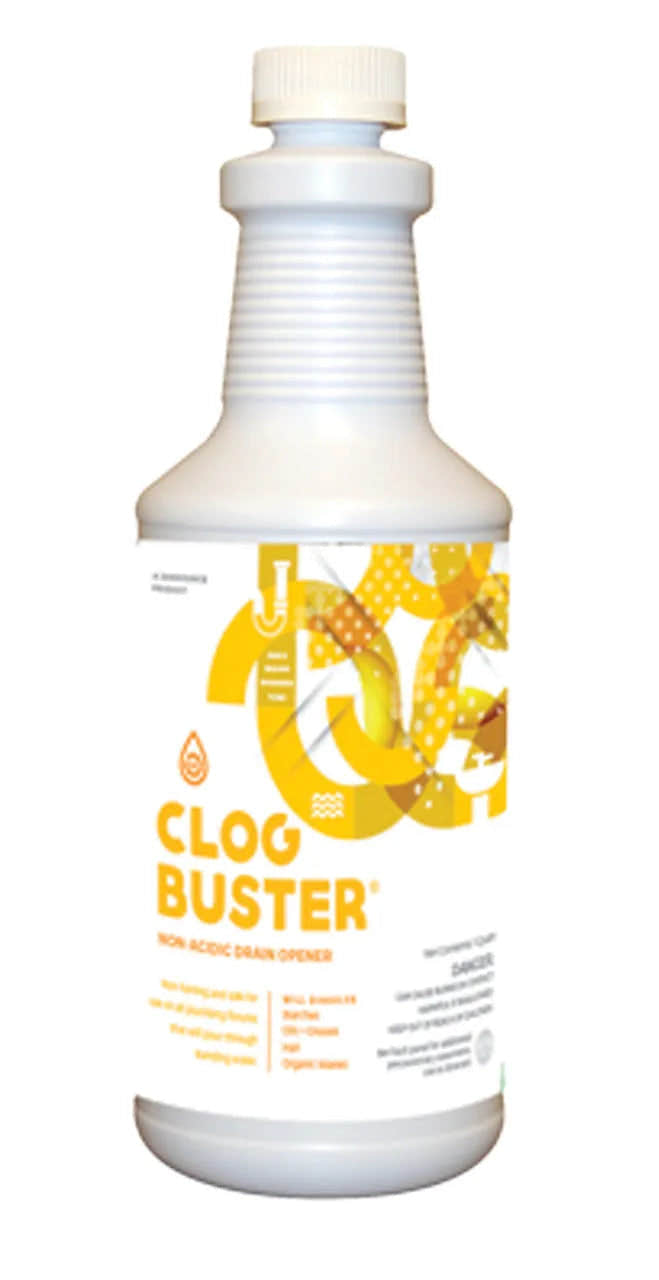 ClogBuster Liquid Drain Opener and Clog Remover, Commercial Grade, 1 Quart ClogBuster Liquid Drain Opener and Clog Remover, Commercial Grade, 1 Quart