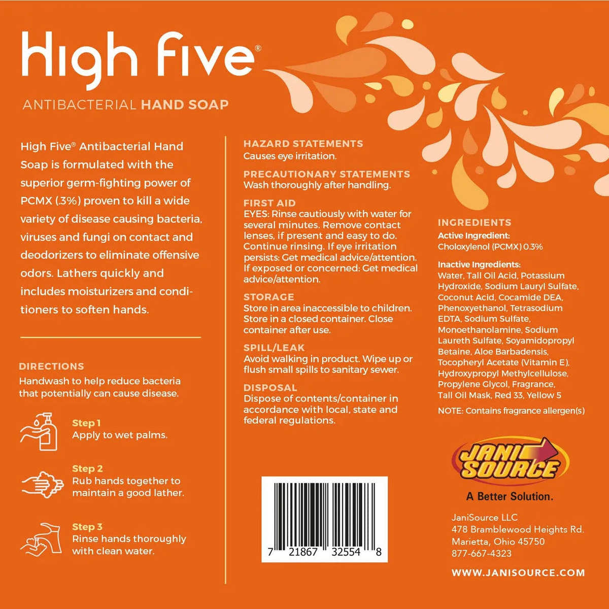 HighFive Antibacterial Hand Soap, 1 Gallon HighFive Antibacterial Hand Soap, 1 Gallon