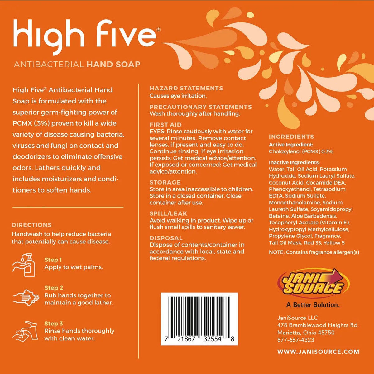 HighFive Antibacterial Hand Soap, 1 Gallon HighFive Antibacterial Hand Soap, 1 Gallon