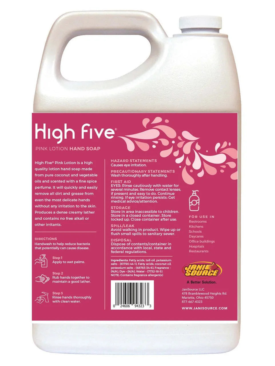 HighFive Pink Lotion Hand Soap, 1 Gallon HighFive Pink Lotion Hand Soap, 1 Gallon