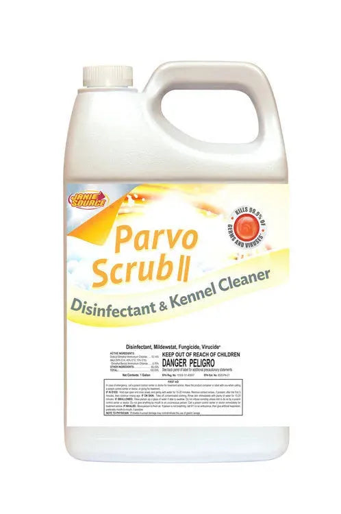 ParvoScrub II – EPA-Registered Super Concentrate Disinfectant for Kennels & Veterinary Use (1 Gal) ParvoScrub II – EPA-Registered Super Concentrate Disinfectant for Kennels & Veterinary Use (1 Gal)