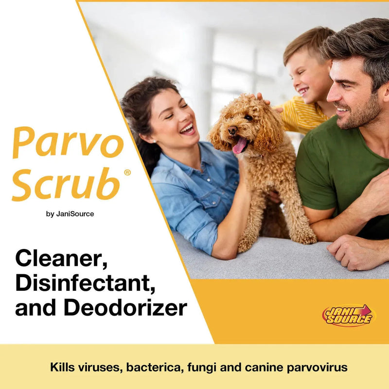 ParvoScrub II – EPA-Registered Super Concentrate Disinfectant for Kennels & Veterinary Use (1 Gal) ParvoScrub II – EPA-Registered Super Concentrate Disinfectant for Kennels & Veterinary Use (1 Gal)