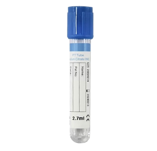 PT Tube Light Blue Top 13x75mm 2.7ml, PET (Sodium Citrate 3.2%) PT Tube Light Blue Top 13x75mm 2.7ml, PET (Sodium Citrate 3.2%)