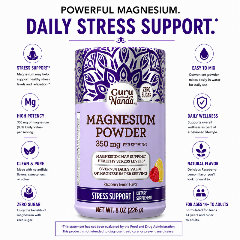 Magnesium Powder, Raspberry Lemon – 8 oz Magnesium Powder, Raspberry Lemon – 8 oz