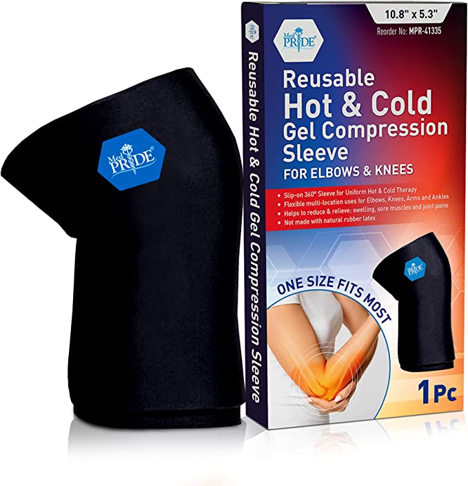 MedPride Hot & Cold Gel Compression Sleeve - One Size - 10.82" x 5.3" - 12 bxs/cs. MedPride Hot & Cold Gel Compression Sleeve - One Size - 10.82" x 5.3" - 12 bxs/cs.