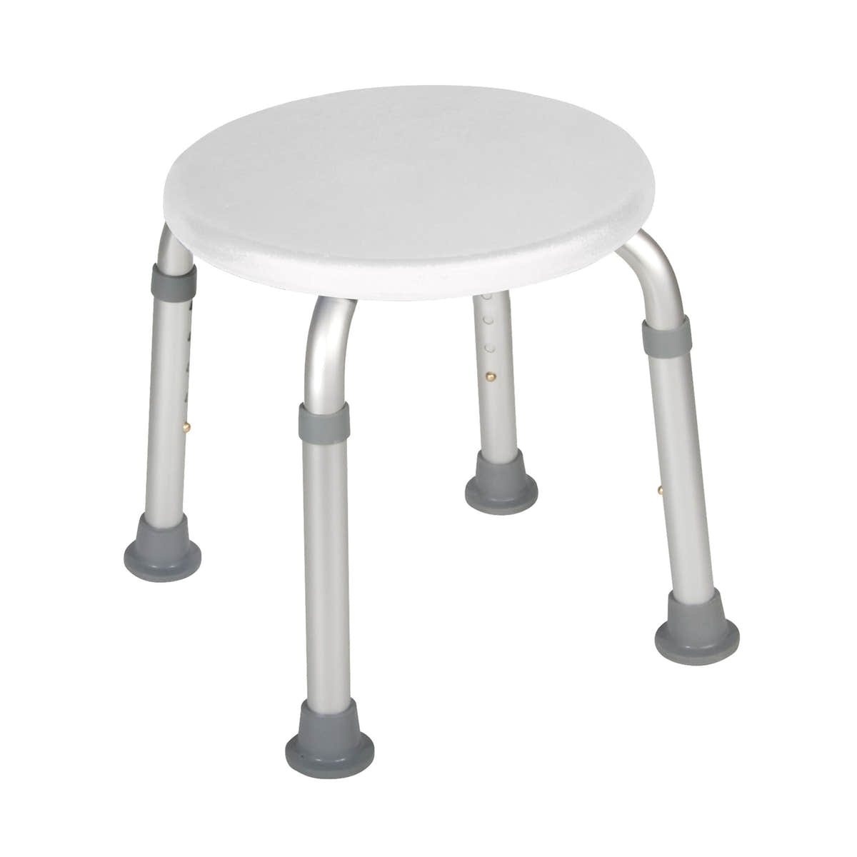 Adjustable Height Bath Stool, White Adjustable Height Bath Stool, White