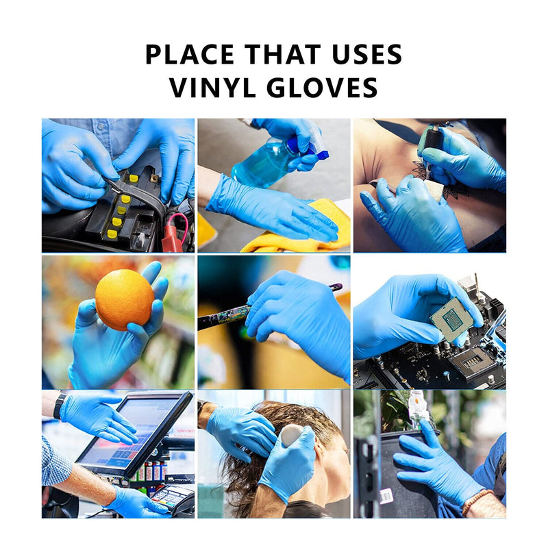 Blue Vinyl Powder Free Gloves - 1000 gloves Blue Vinyl Powder Free Gloves - 1000 gloves