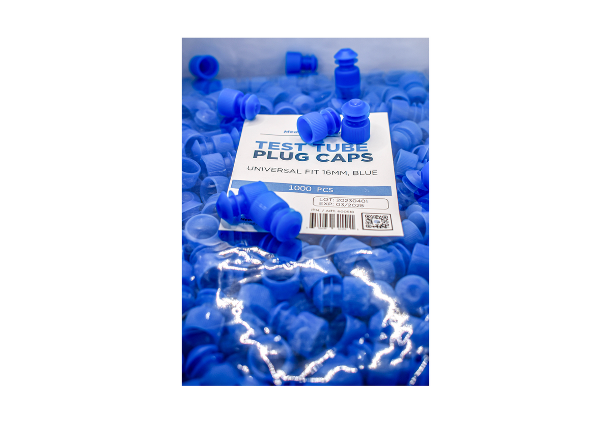 16mm Test Tube Plug Blue Caps Universal Fit 16mm Test Tube Plug Blue Caps Universal Fit