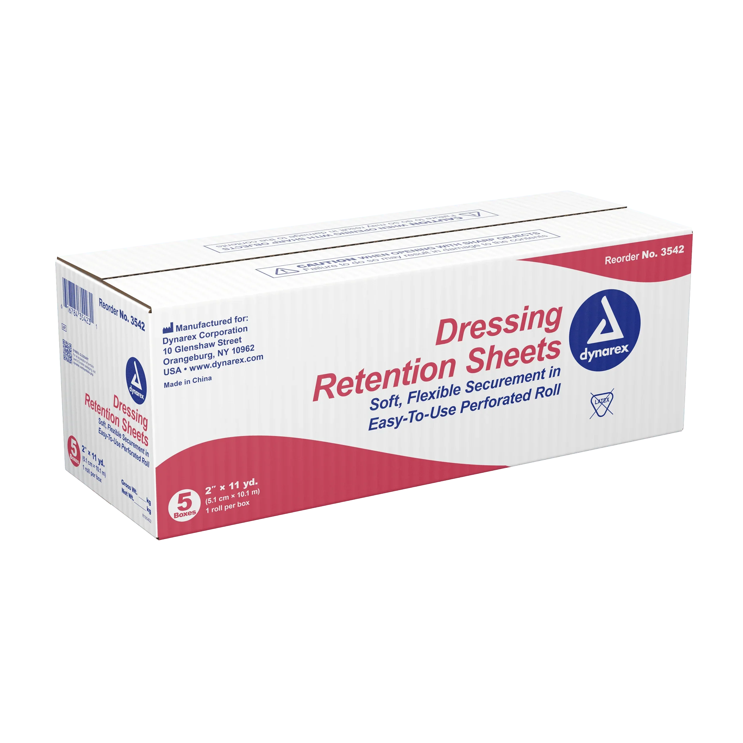 Dynarex Dressing Retention Sheet - Latex Free, 5ea/cs (5 Count) Dynarex Dressing Retention Sheet - Latex Free, 5ea/cs (5 Count)