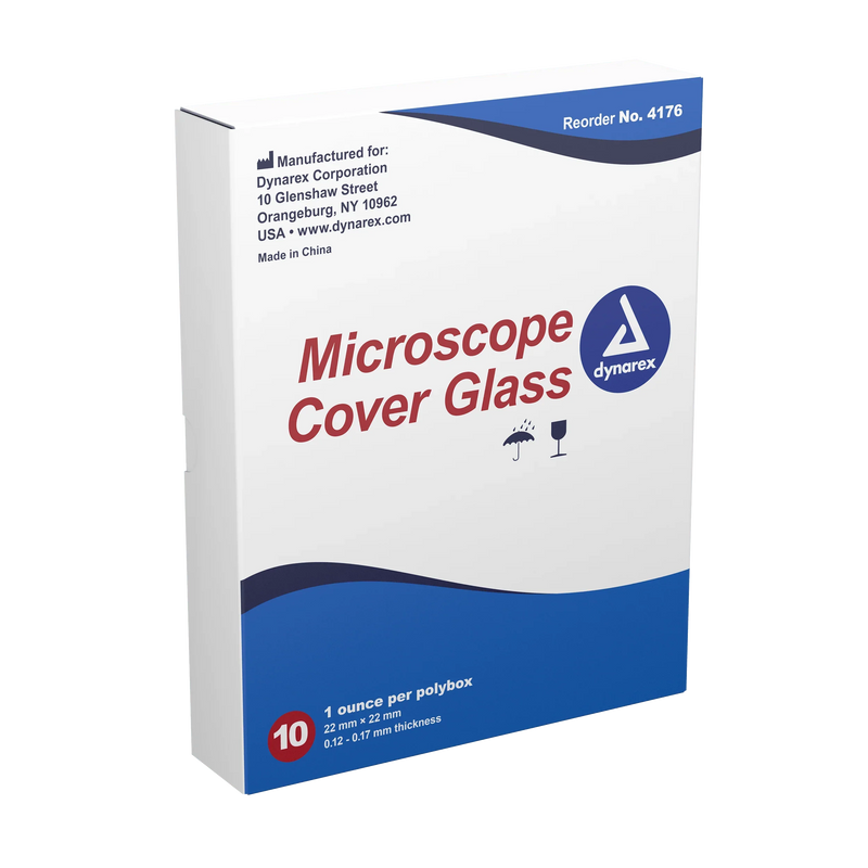Dynarex Microscope Cover Glass - 10ea/bx, 5bxs/cs (50 Count) Dynarex Microscope Cover Glass - 10ea/bx, 5bxs/cs (50 Count)