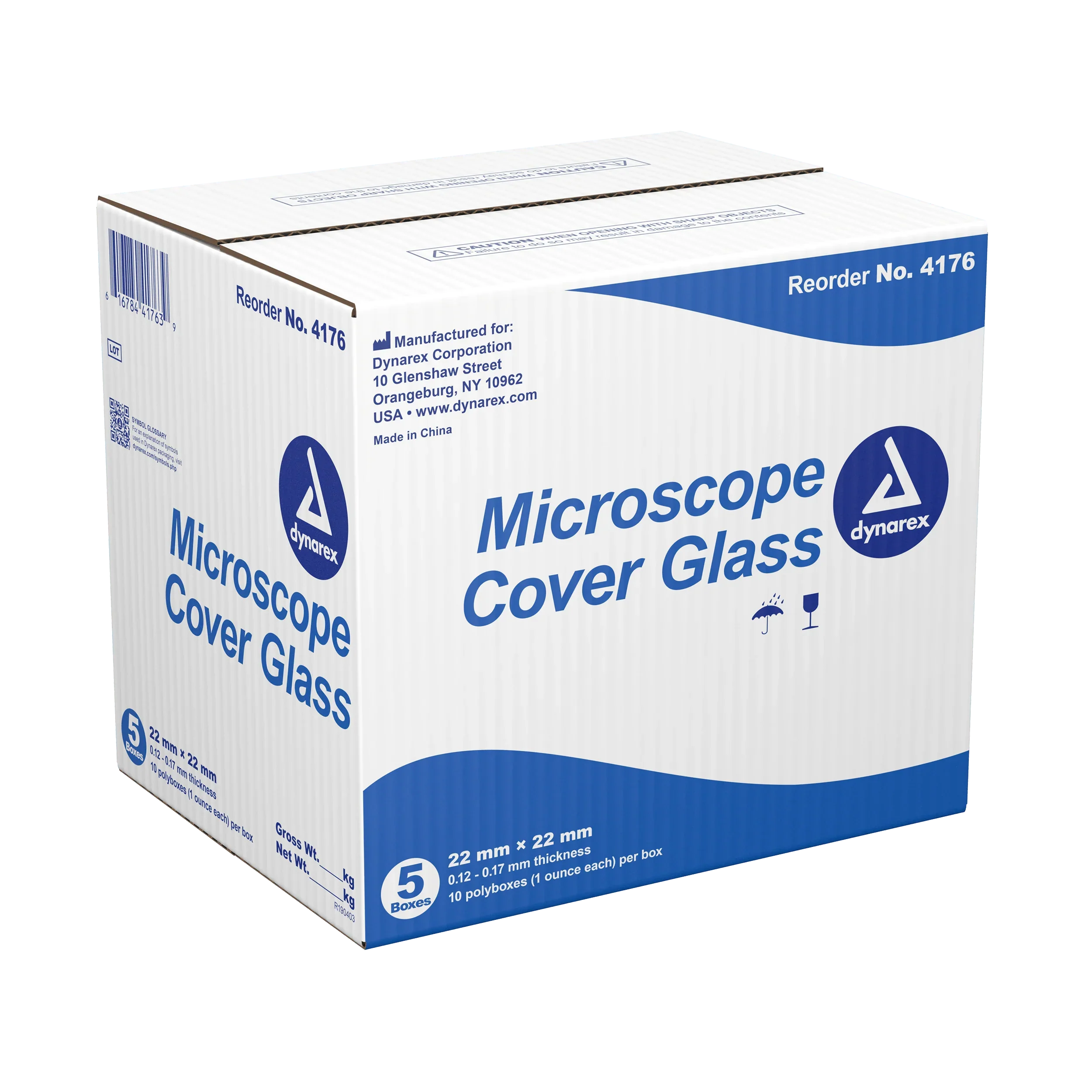 Dynarex Microscope Cover Glass - 10ea/bx, 5bxs/cs (50 Count) Dynarex Microscope Cover Glass - 10ea/bx, 5bxs/cs (50 Count)